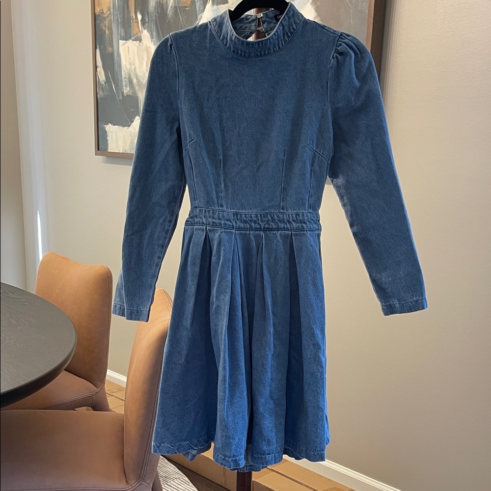 SHEIN Blue Denim Casual Dress